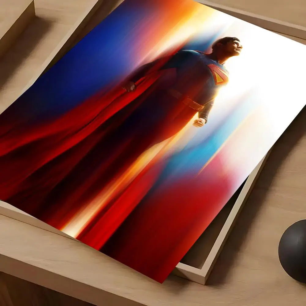 Cape Rouge Lumière Épique / 15x20cm Poster Superman 2025 – Cape Rouge Lumière Épique