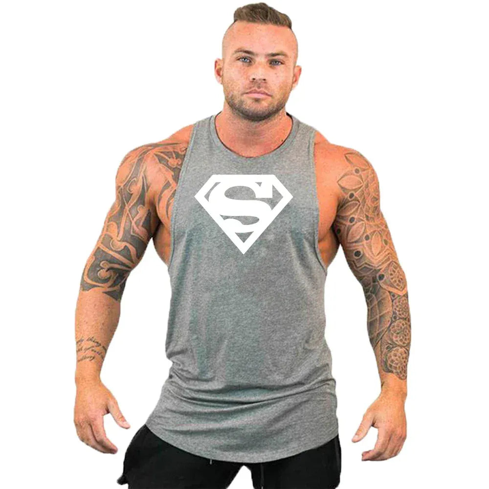 Gris/blanc / L Débardeur Superman – Héros Training
