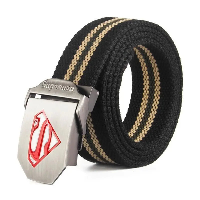 Noir/beige Ceinture Superman – Noire Bandes Beige DC Comics