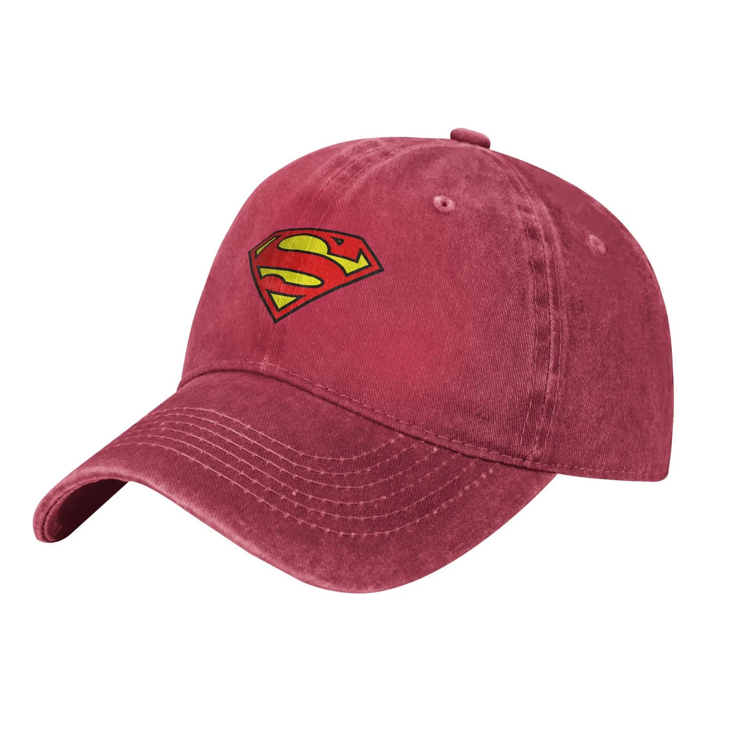 Rouge / Unique Casquette Superman Rouge Vintage – Logo Jaune