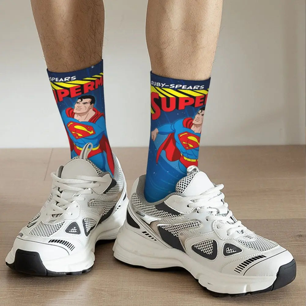 Superman en vol Chaussettes Superman – Paire avec Superman en Vol