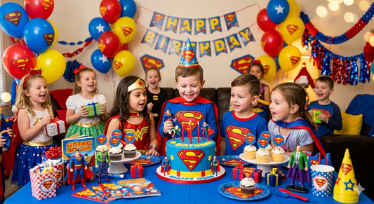 Anniversaire Superman : idées déco, assiettes, ballons et organisation complète