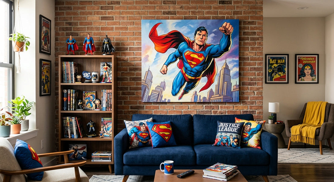 Toile Superman  guide de la decoration murale DC Comics pour chambre et salon