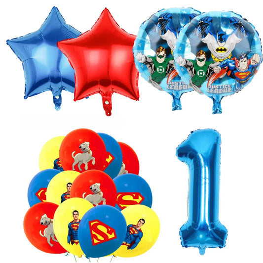 1 Ans 17 piece Décoration Anniversaire Superman – Kit de Fête Enfant 1 ans
