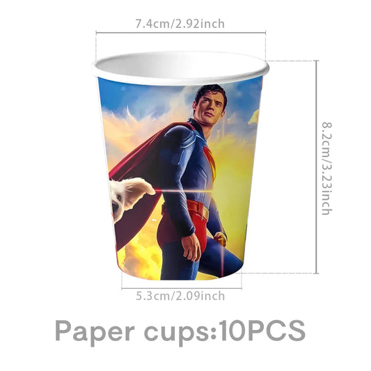 10pcs Décoration Anniversaire Superman – Gobelets