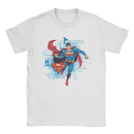 16 / XXL T-Shirt Superman - Dynamic Splash Blanc