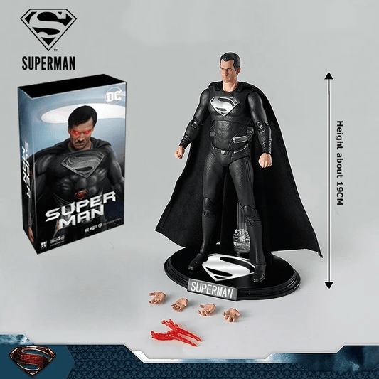 19 CM Henry Cavill Figurine Superman – Man of Steel Noir Édition Héros