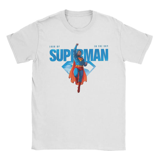 19 / M T-Shirt Superman - Envol Héroïque Blanc