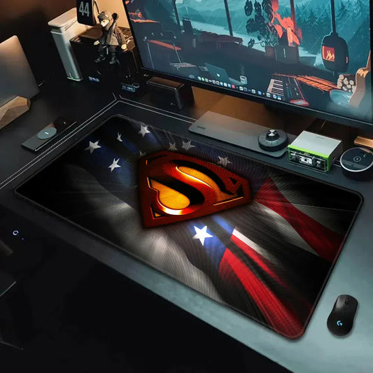 300x700x2mm Tapis de souris Superman – Logo Héroïque Étoilé
