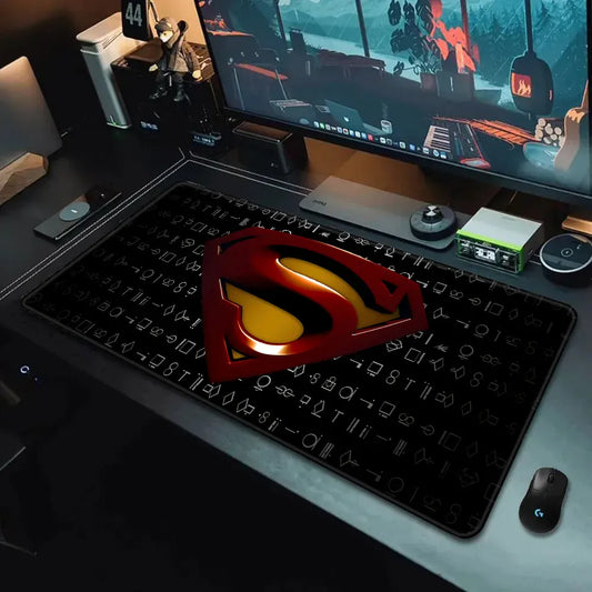 300x700x2mm Tapis de souris Superman noir – Logo relief