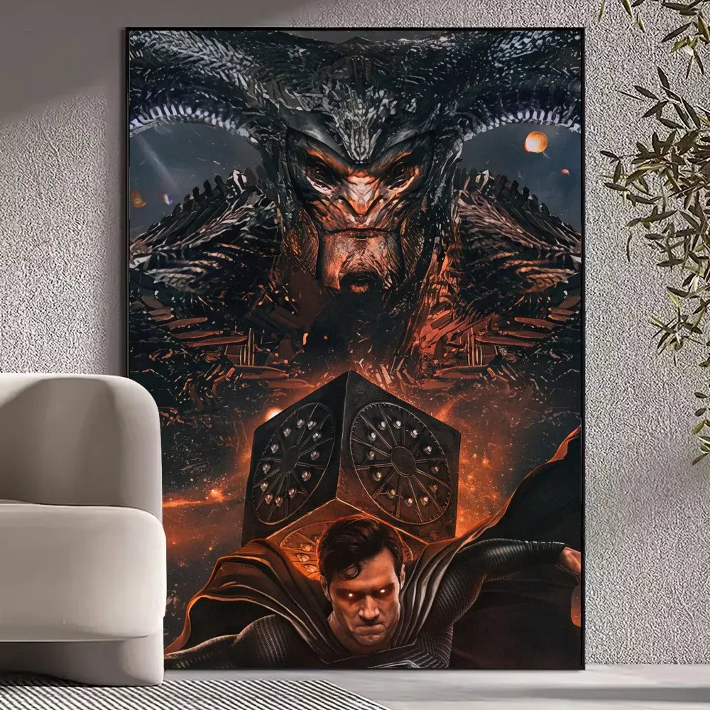 30X45cm Poster Superman – Affrontement Épique Dark Fantasy