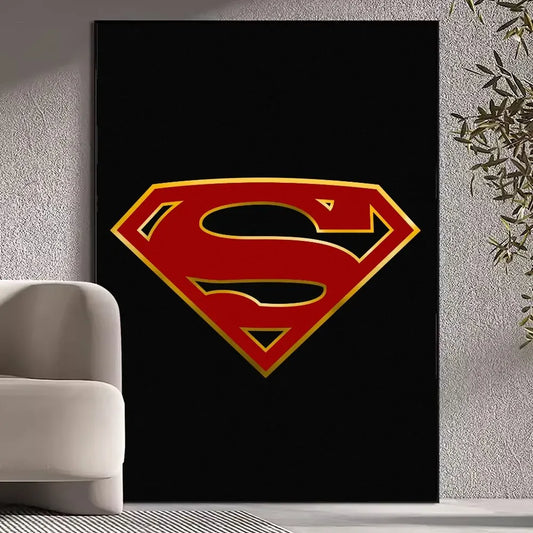 30X45cm Poster Superman – Logo Classique fond noir