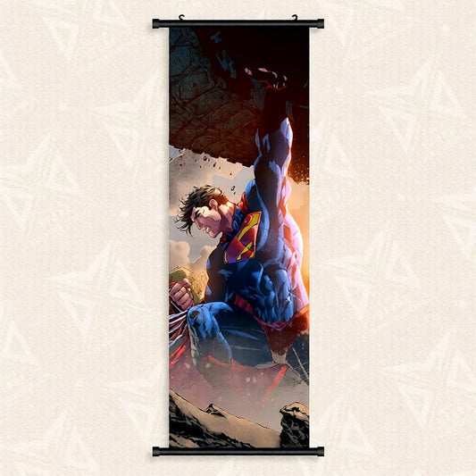 30x90cm(12x36inch) Toile Superman – Combat Héroïque DC Comics Style Cinéma