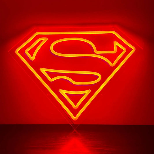 38x29cm Lampe Néon Superman – Logo Iconique LED