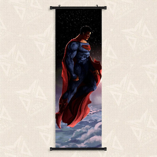 40x120cm(16x48inch) Toile Superman – Lévitation Héroïque Comics Cinématographique