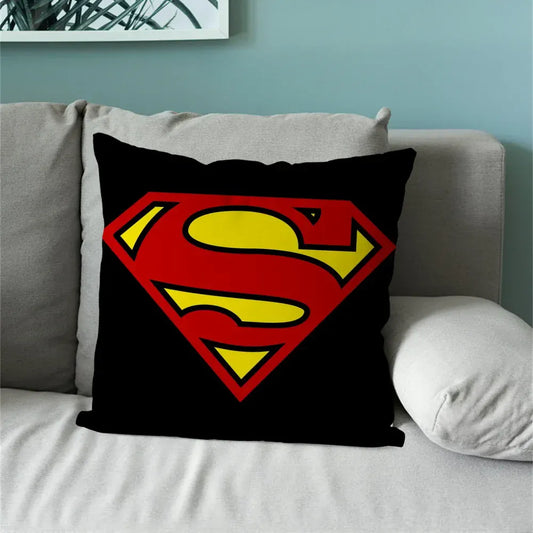 45x45CM(18x18in) Coussin Superman – Logo Rouge et Jaune