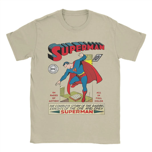 7 / S T-Shirt Superman - Couverture Comics Vintage Sable