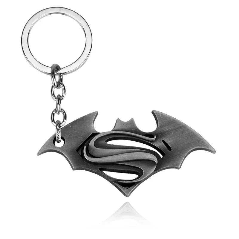 Argent foncé Porte-clés Batman x Superman – Argent Logo Fusion DC Comics