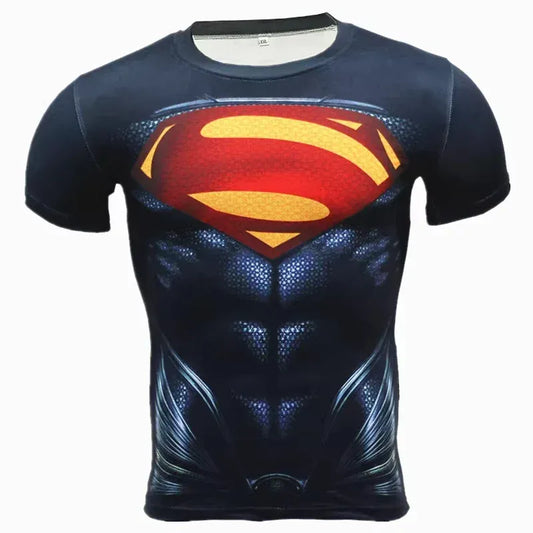 Armure 3D / XXS T-shirt Compression Superman – Armure Effet Musclé 3D