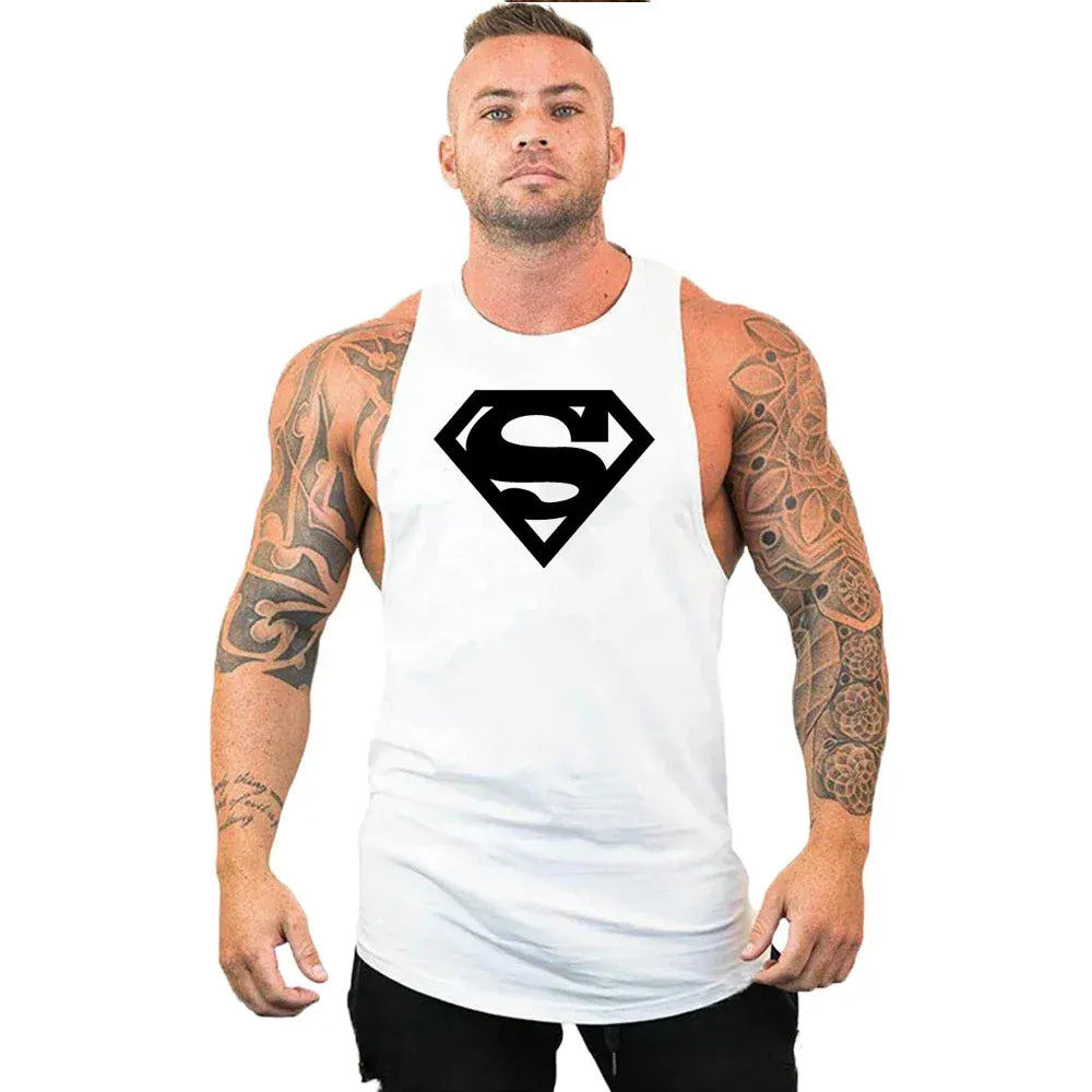 Blanc / L Débardeur Superman – Héros Training