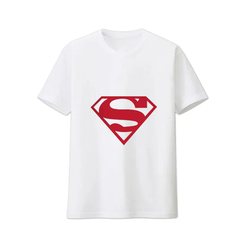 Blanc Logo Rouge / XXL T-Shirt Superman – Logo Minimaliste Classique