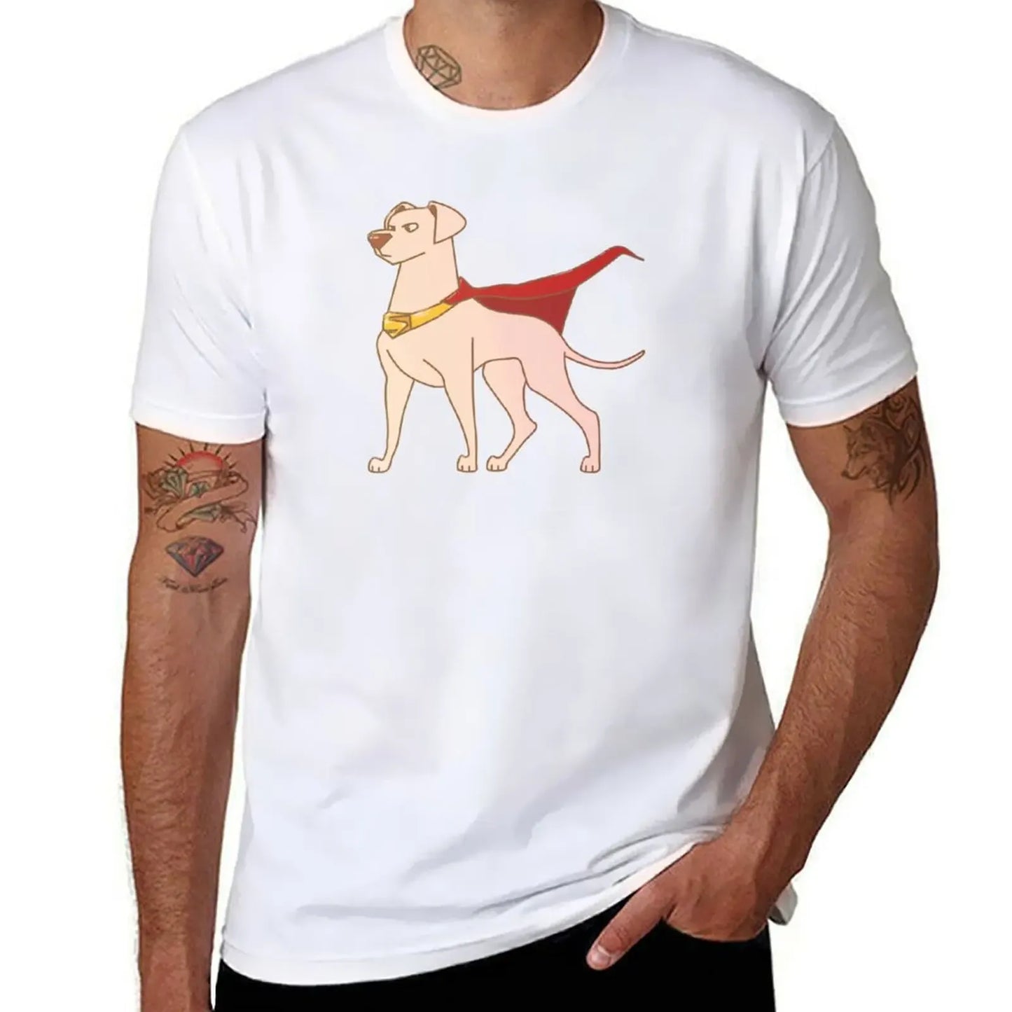 Blanc / S T-Shirt Krypto Protecteur de Krypton – Super-Chien DC Comics
