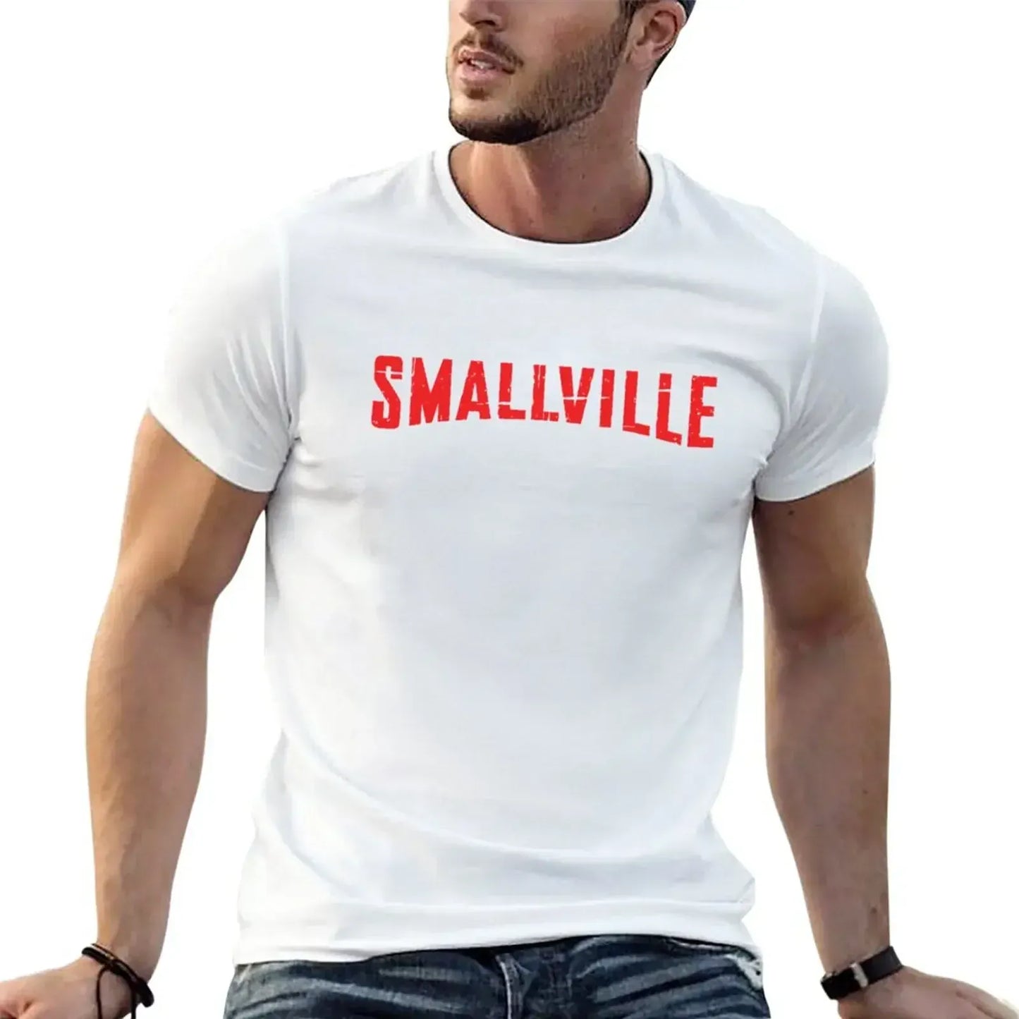 Blanc / S T-Shirt Smallville – Série Superman