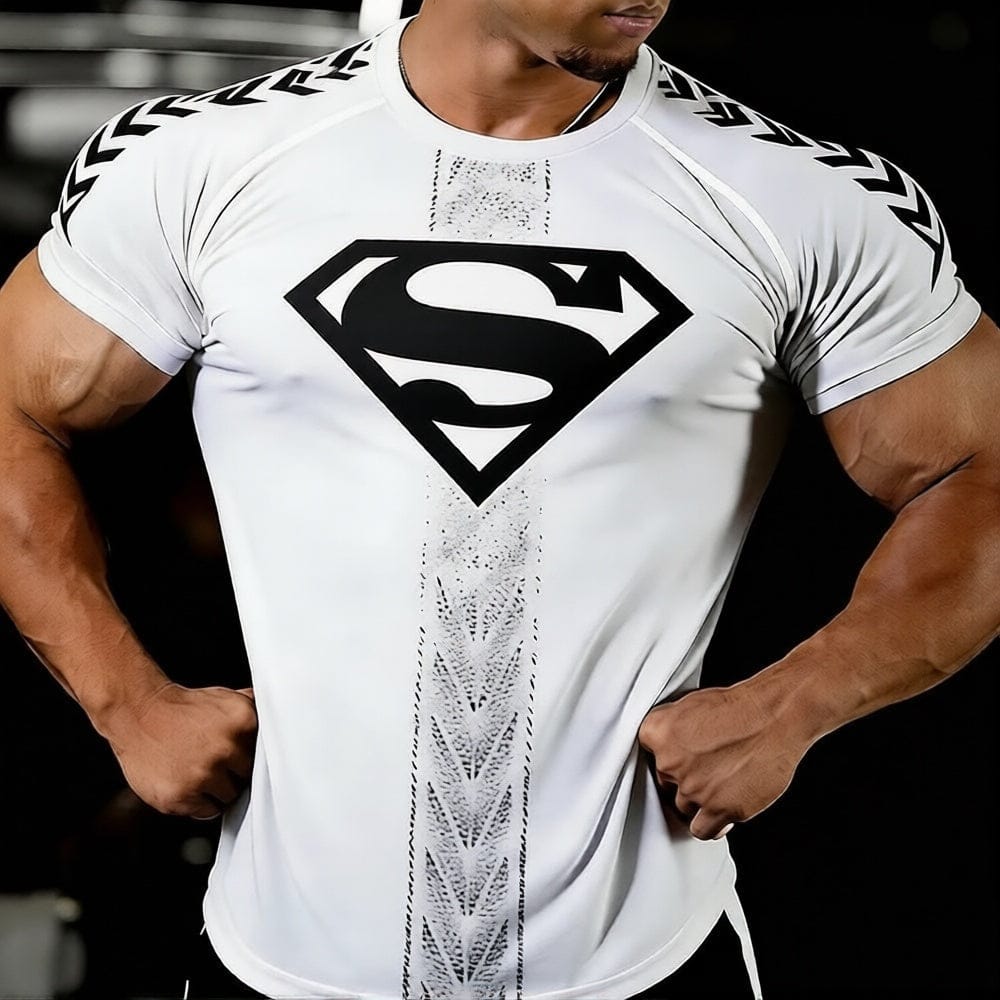 Blanc / XXS T-shirt Compression Superman – Logo Iconique Premium