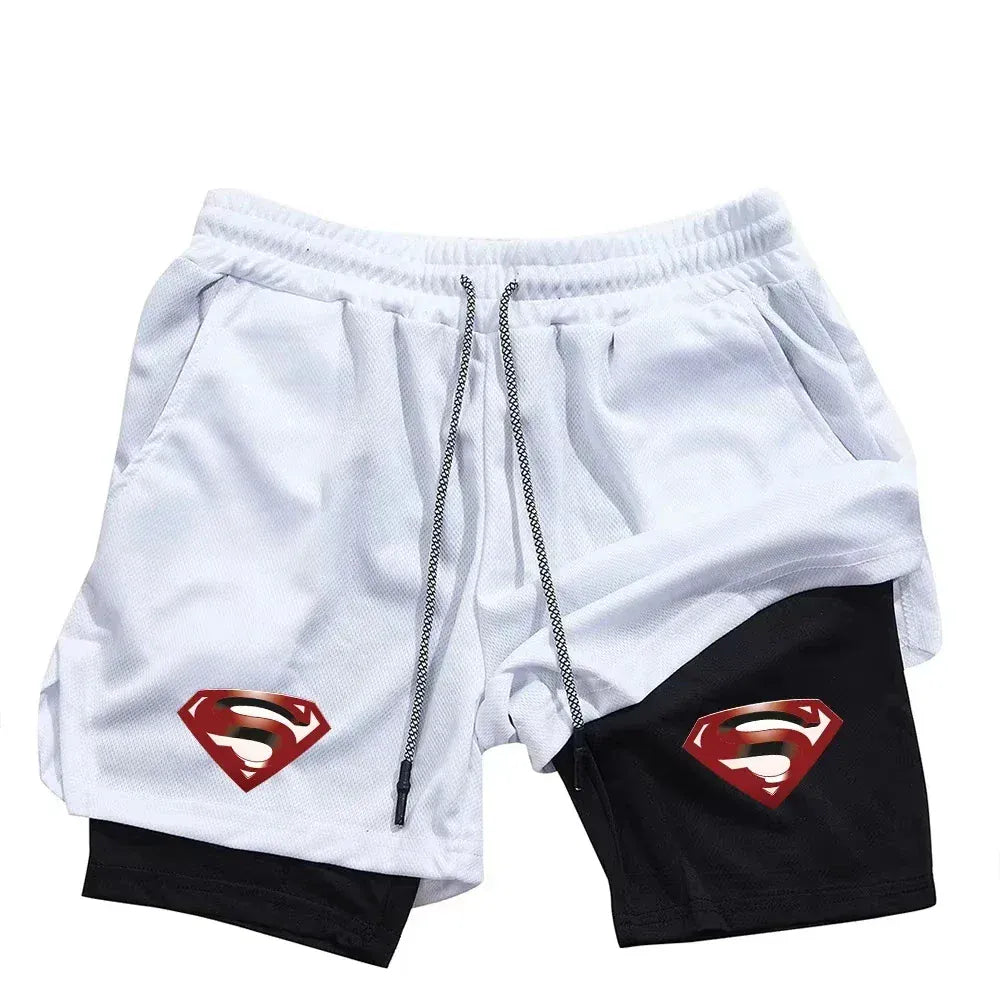 Blanc / XXXL Short Superman – Confort Sport & Style Iconique