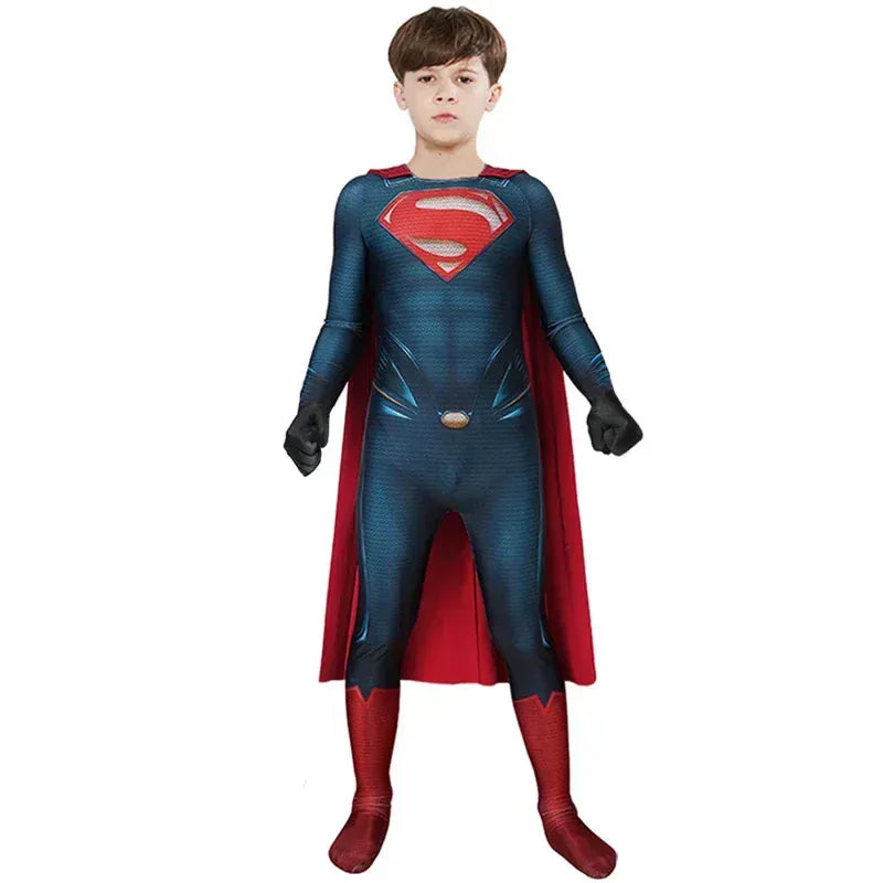 Bleu / 190 Costume Superman Enfant – Tenue de Super-Héros pour Garçon