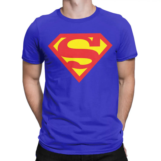 Bleu / 6XL T-Shirt Superman – Logo Rouge Classique