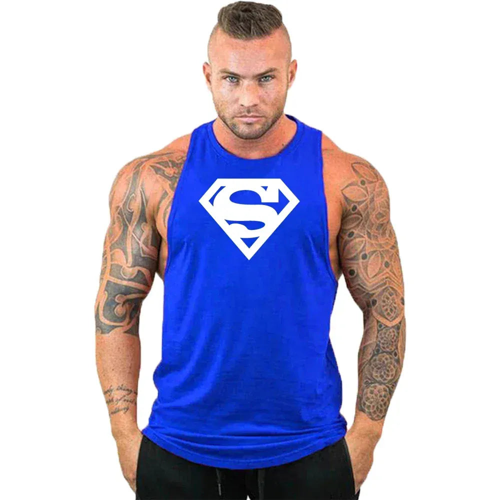 Bleu/Blanc / L Débardeur Superman – Héros Training