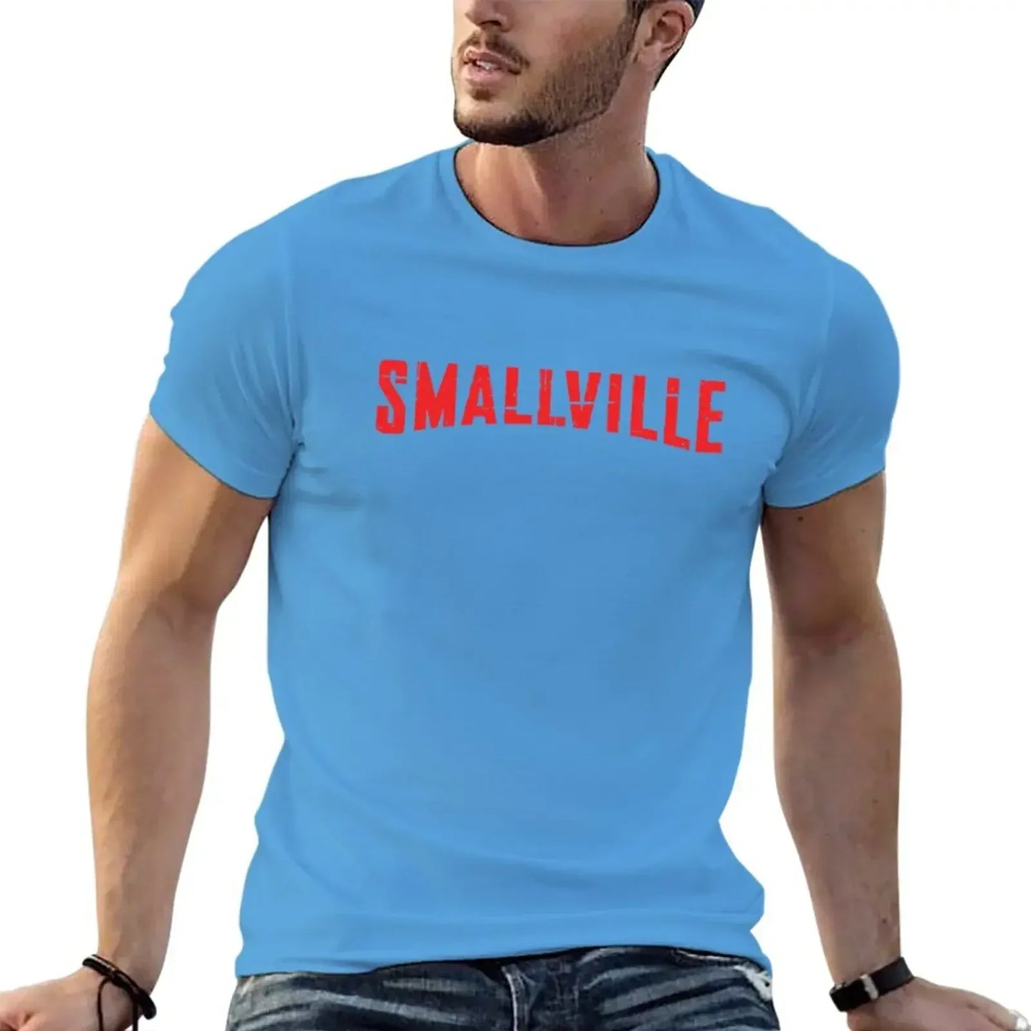 Bleu clair / S T-Shirt Smallville – Série Superman