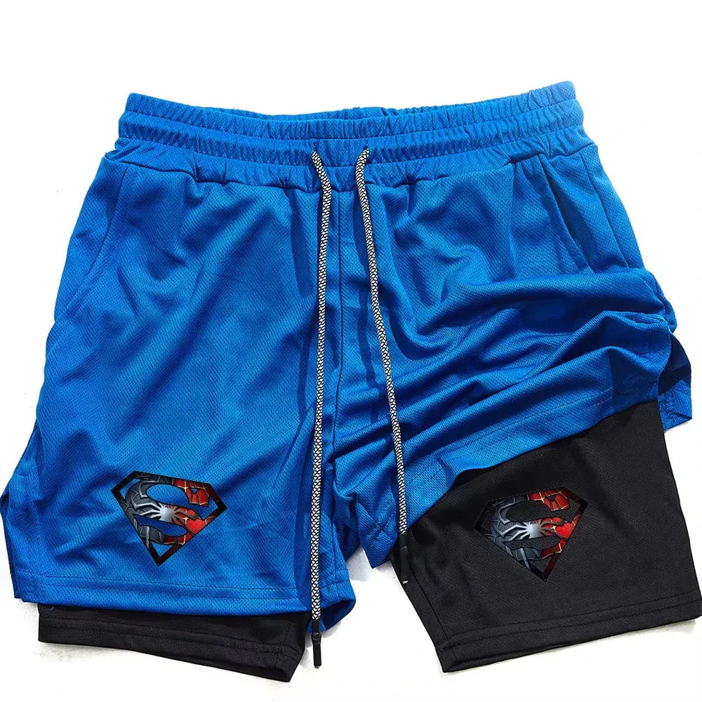 Bleu Clair / XXL Short Superman – Confort Sport & Style Iconique