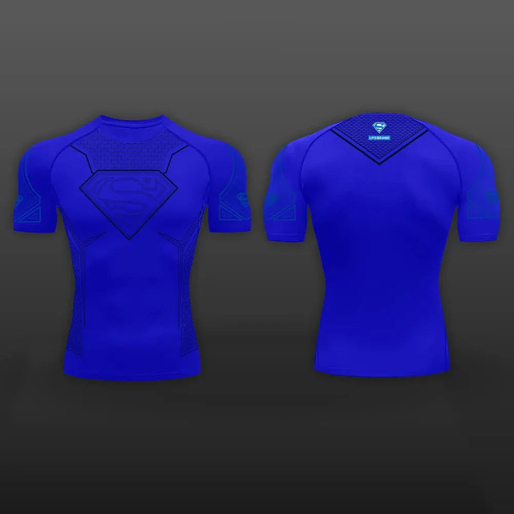 Bleu / M T-shirt compression Superman - Héros Kryptonien