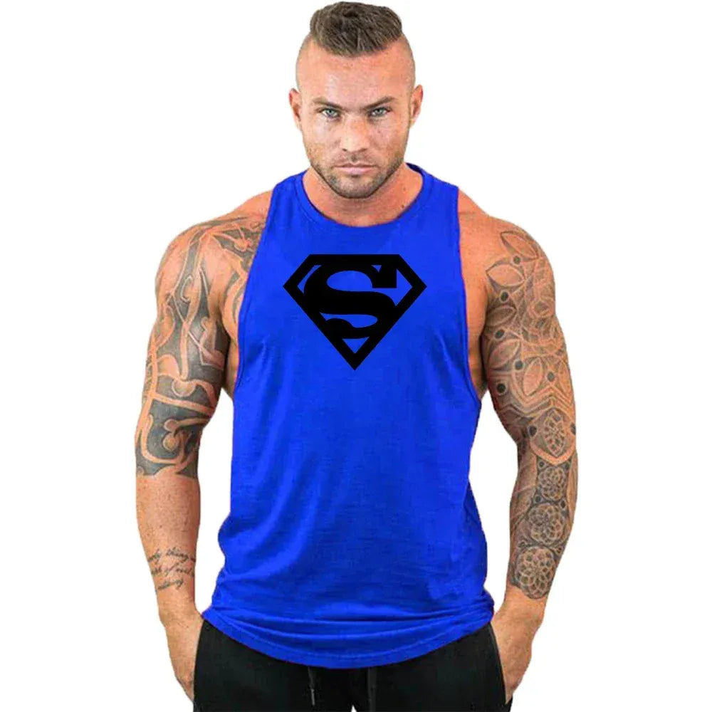 Bleu/Noir / L Débardeur Superman – Héros Training
