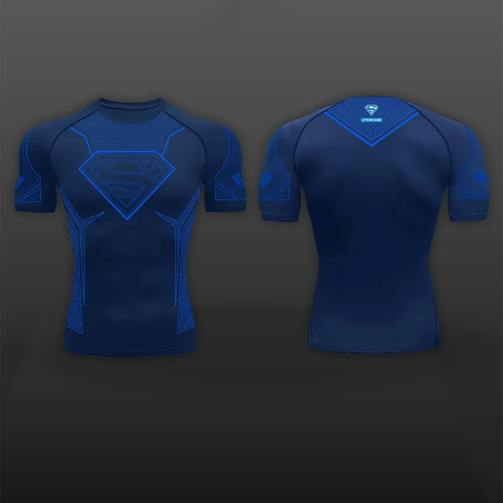 Bleu Nuit / M T-shirt compression Superman - Héros Kryptonien