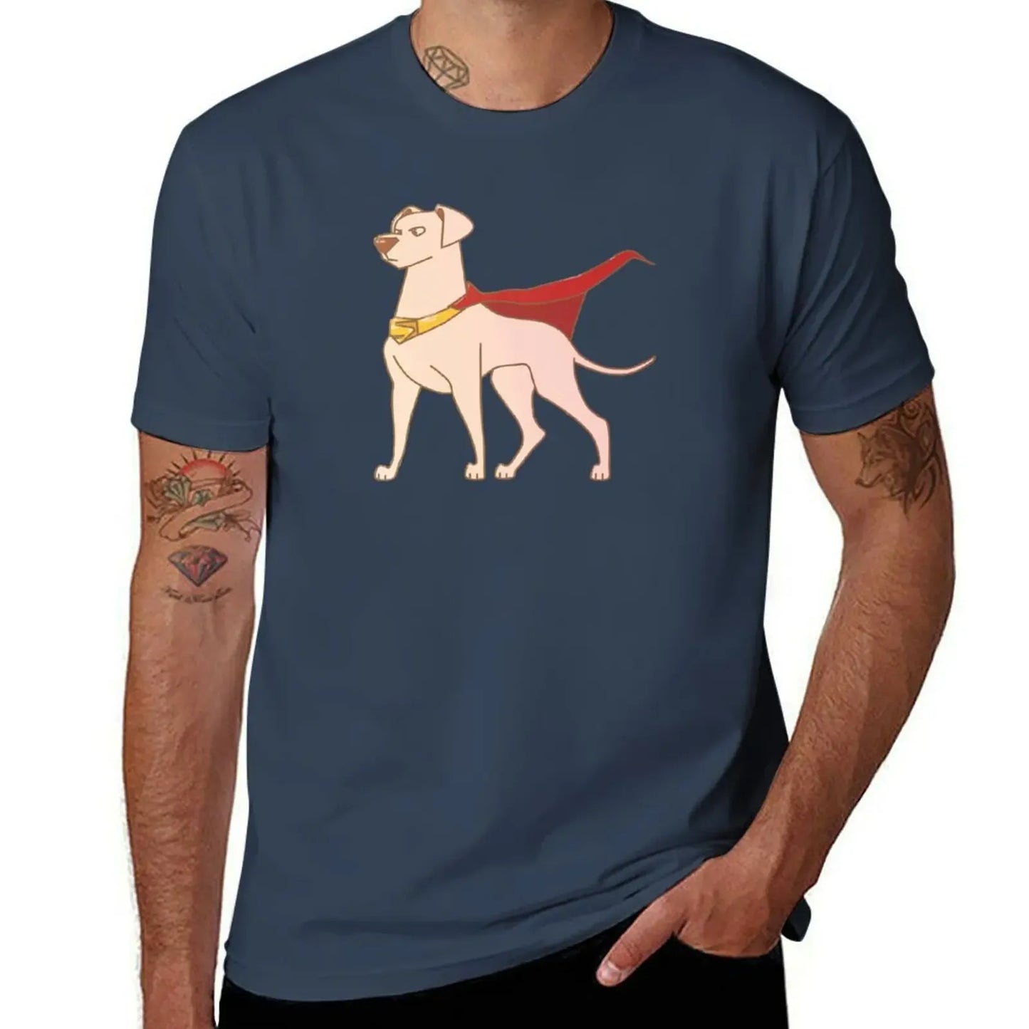 Bleu nuit / S T-Shirt Krypto Protecteur de Krypton – Super-Chien DC Comics