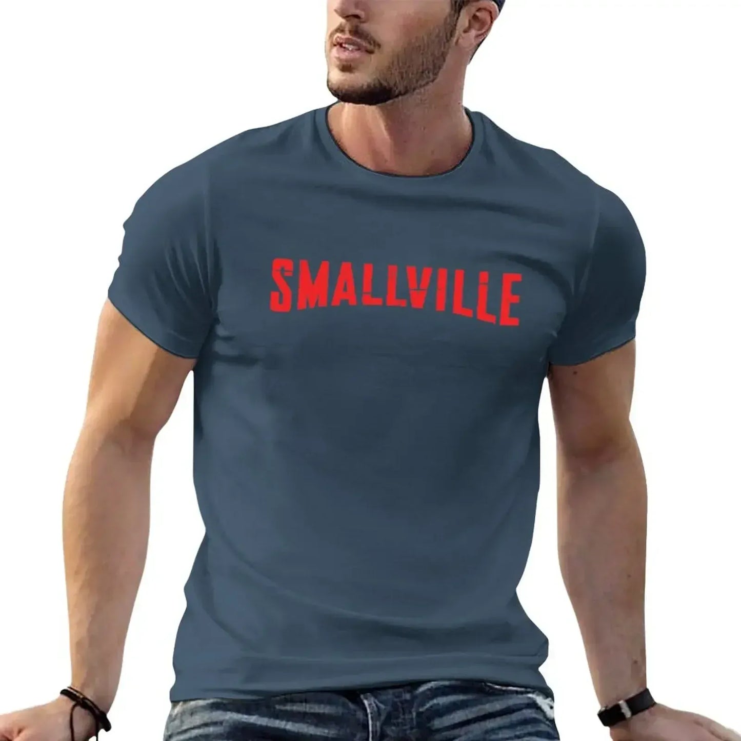 Bleu nuit / S T-Shirt Smallville – Série Superman