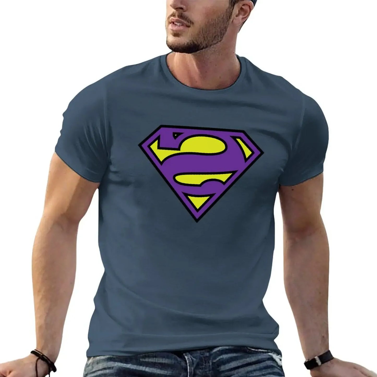 Bleu Nuit / S T-shirt Superman – Logo Bizarro Style DC Comics