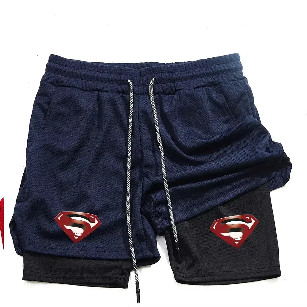 Bleu nuit / XXL Short Superman – Confort Sport & Style Iconique
