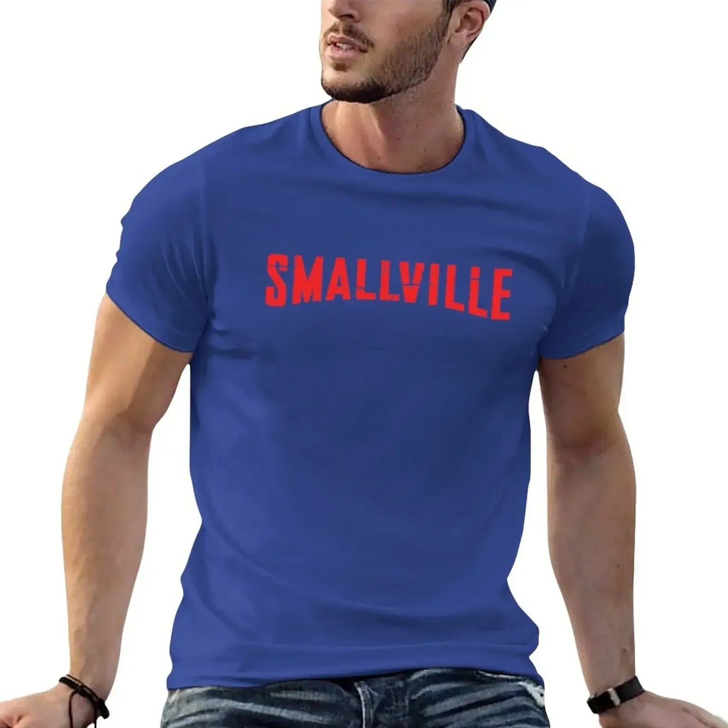 Bleu / S T-Shirt Smallville – Série Superman