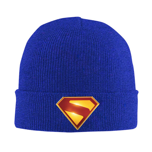 Bleu / Unique Bonnet Superman – Bonnet Hiver avec Logo Superman 2025