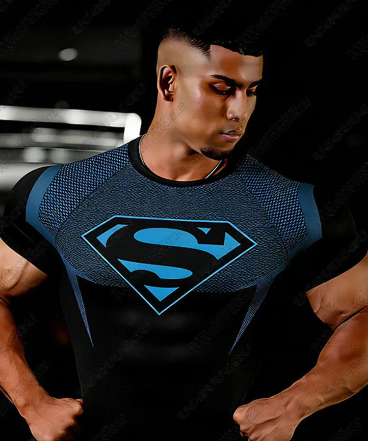 Bleu / XXS T-Shirt Compression Superman – Force Kryptonienne