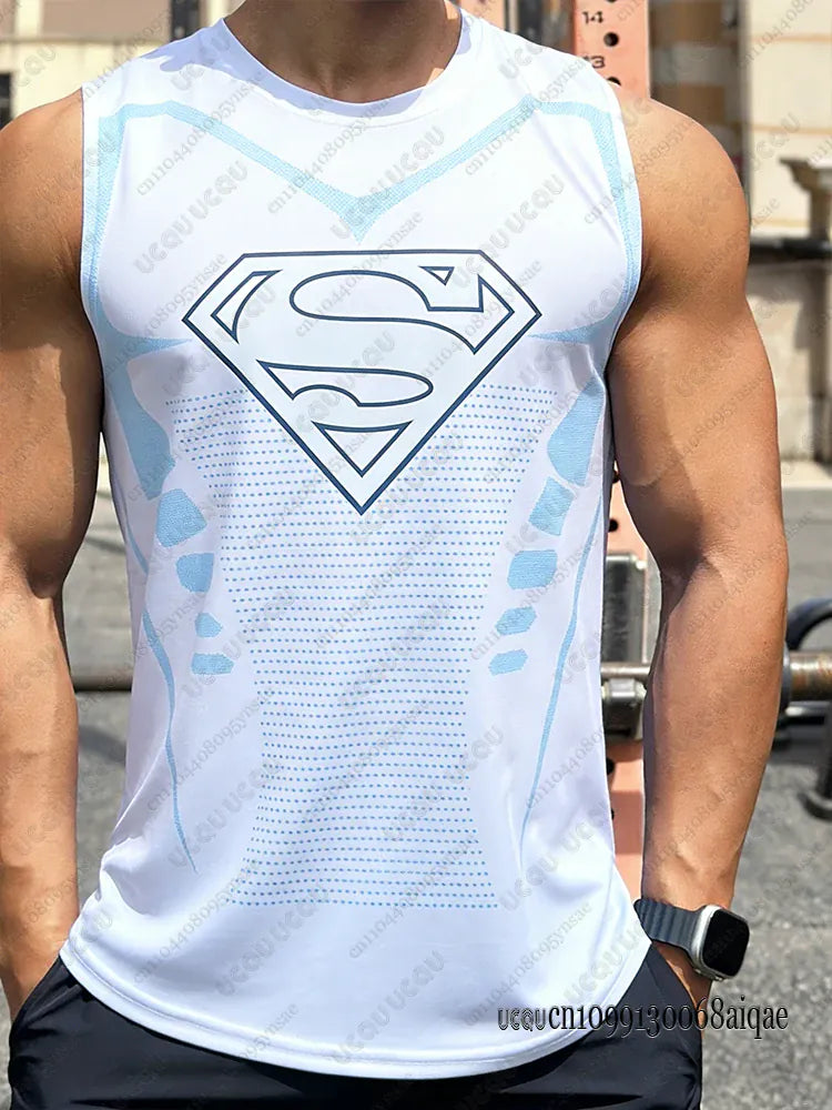 C3305-056-ZKB-W / XXXL Débardeur Compression Superman – Effet Armure Premium
