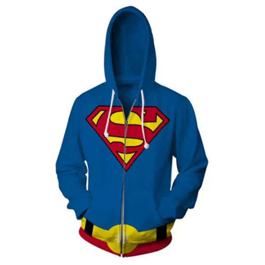 Clark Kent / 5XL Sweat Zippé à Capuche Superman – Style Clark Kent