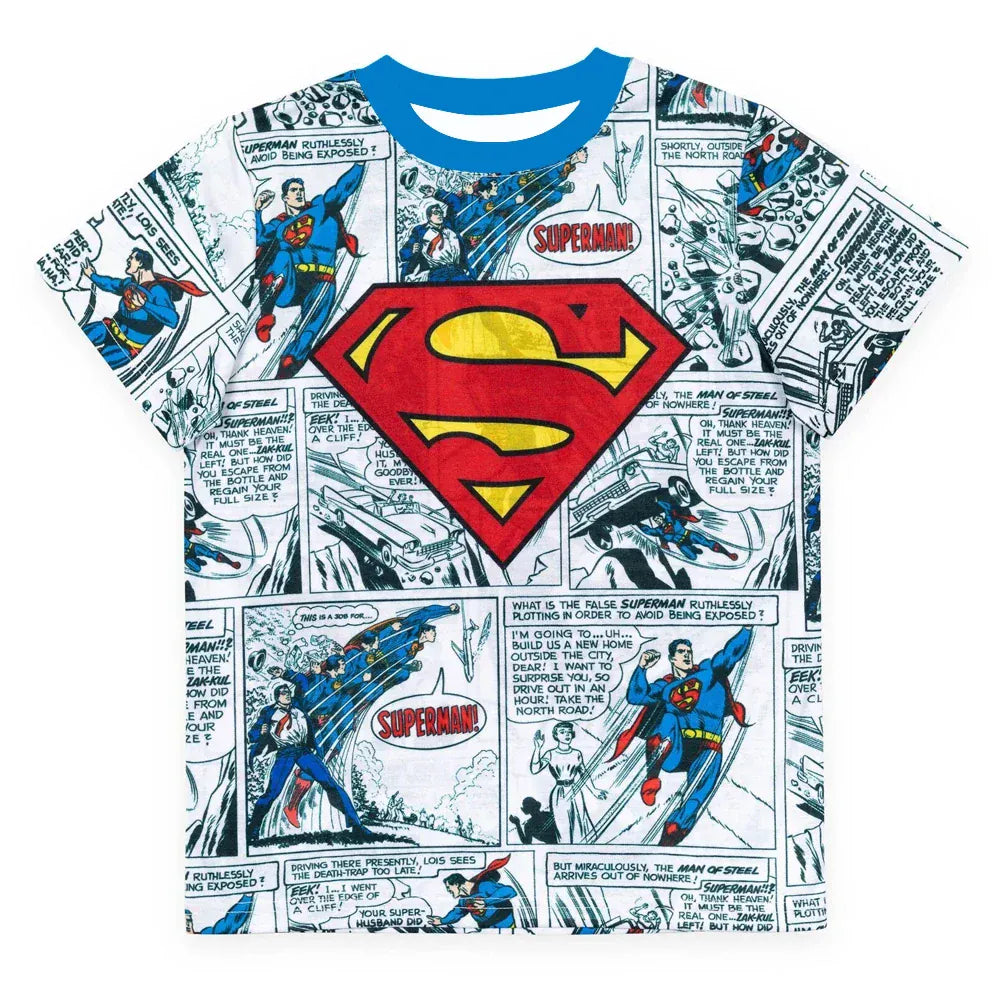 Comics / KID120 Pyjama Enfant Superman – T-Shirt Style Comics Bande Dessinée