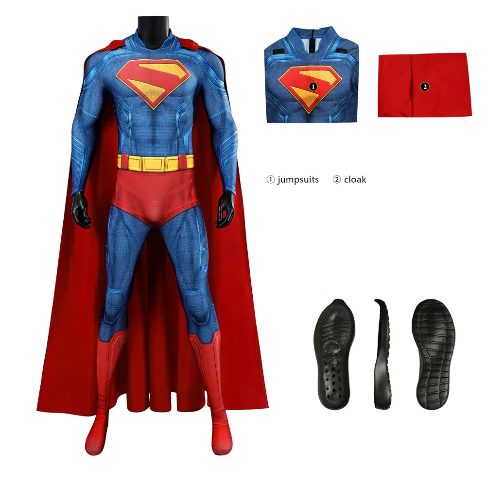 Complet avec semelle / XS Costume Superman – Cosplay Kal-El 2025