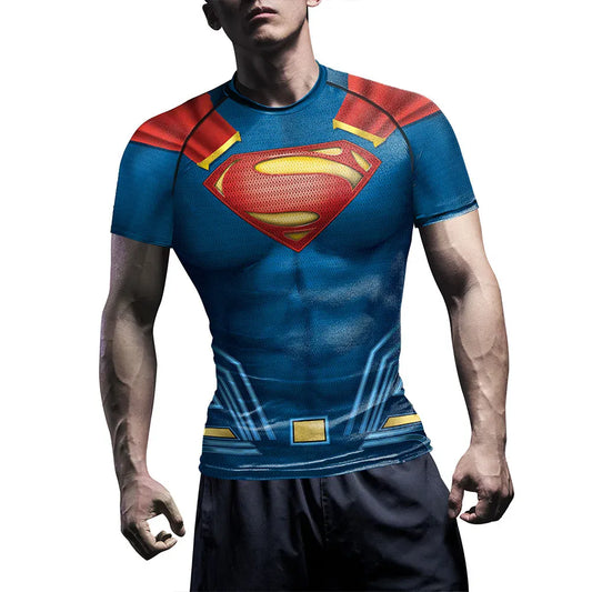 Court / XL T-shirt Compression Superman – Style Super-Héros