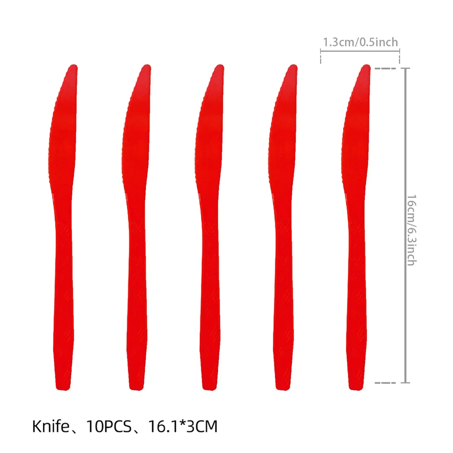Couteaux plastiques -10pcs Décoration Anniversaire Superman – Couverts & Pailles Jetables